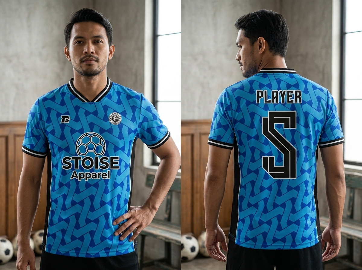Jersey Geo Blue Side Panel